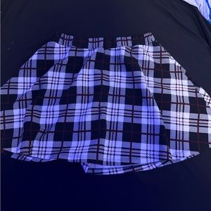 Large plaid skirt
